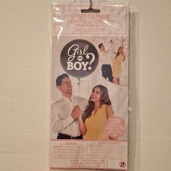 Baby Gender Reveal Confetti Balloon 24 Inch - Picture 1 of 6